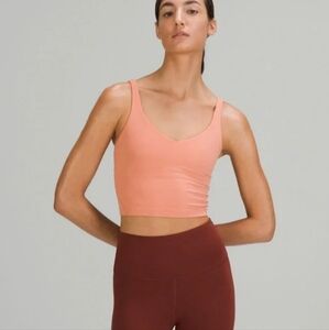 lululemon Align Tank Top Light Support Coral Pink Size 6 Blokette Sporty Chic